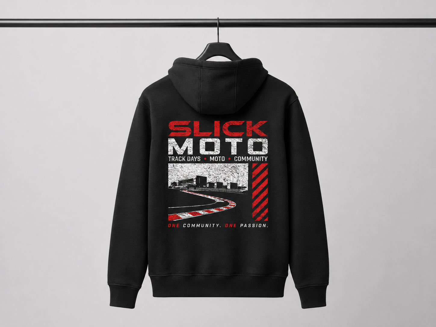 SLICK Moto Black Hoodie
