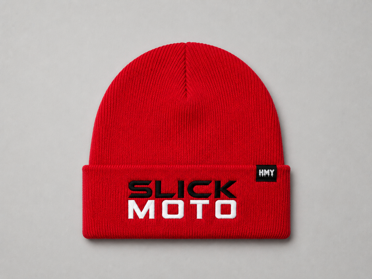 SLICK Moto Red Beanie